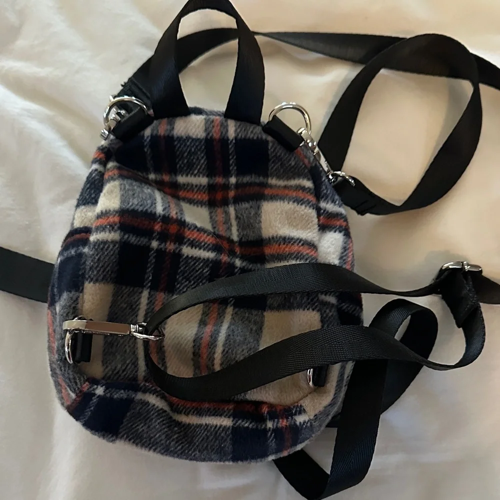 Pajar Blue and Red Plaid Backpack - Picture 5 of 5